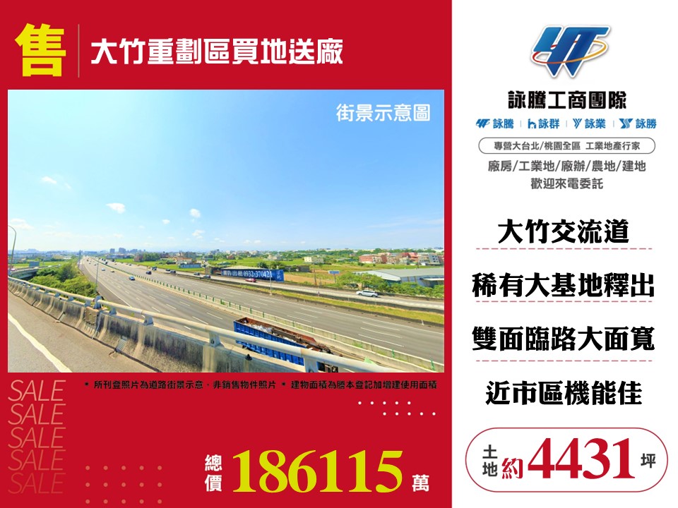 南崁大竹重劃區買地送廠