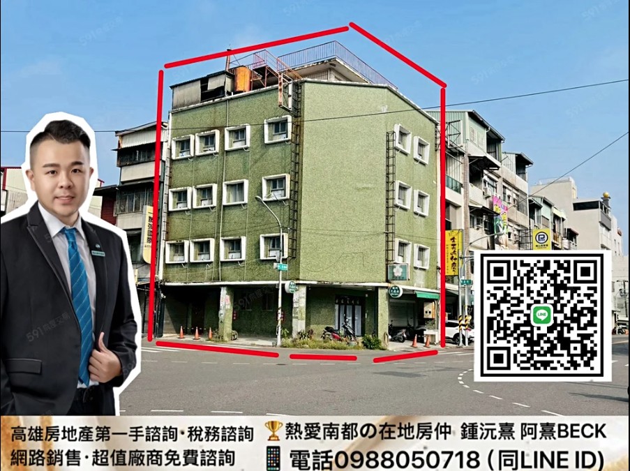 ?觀光夜市商圈 三角窗 22米面寬 商業區 店面透天?