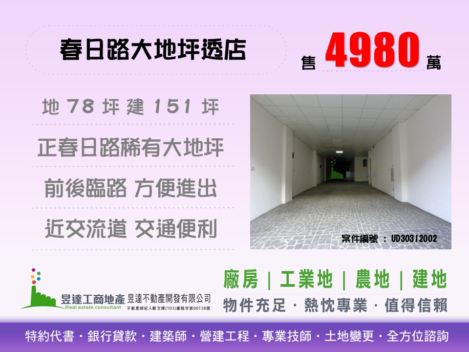 近藝文特區大地坪透天店面